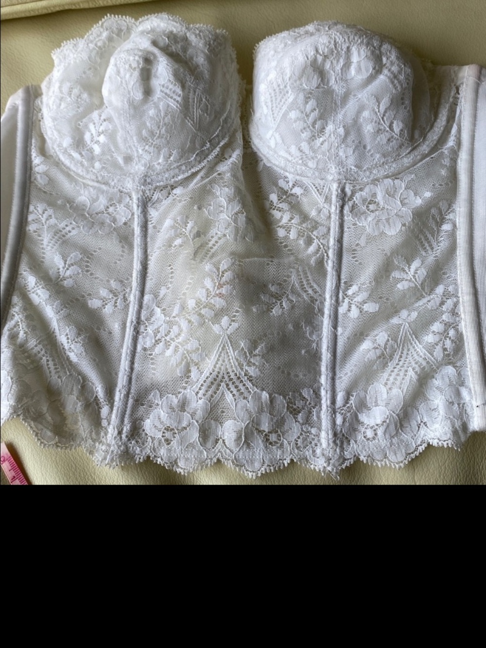 White Lace Strapless or with straps Bustier or corset - Picture 8 of 15